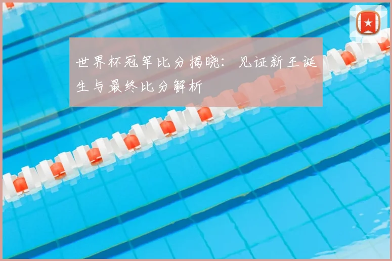 世界杯冠军比分揭晓:见证新王诞生与最终比分解析
